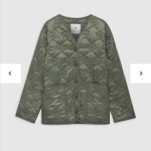 Anine Bing Andy Bomber Monogram Jacket in Olive